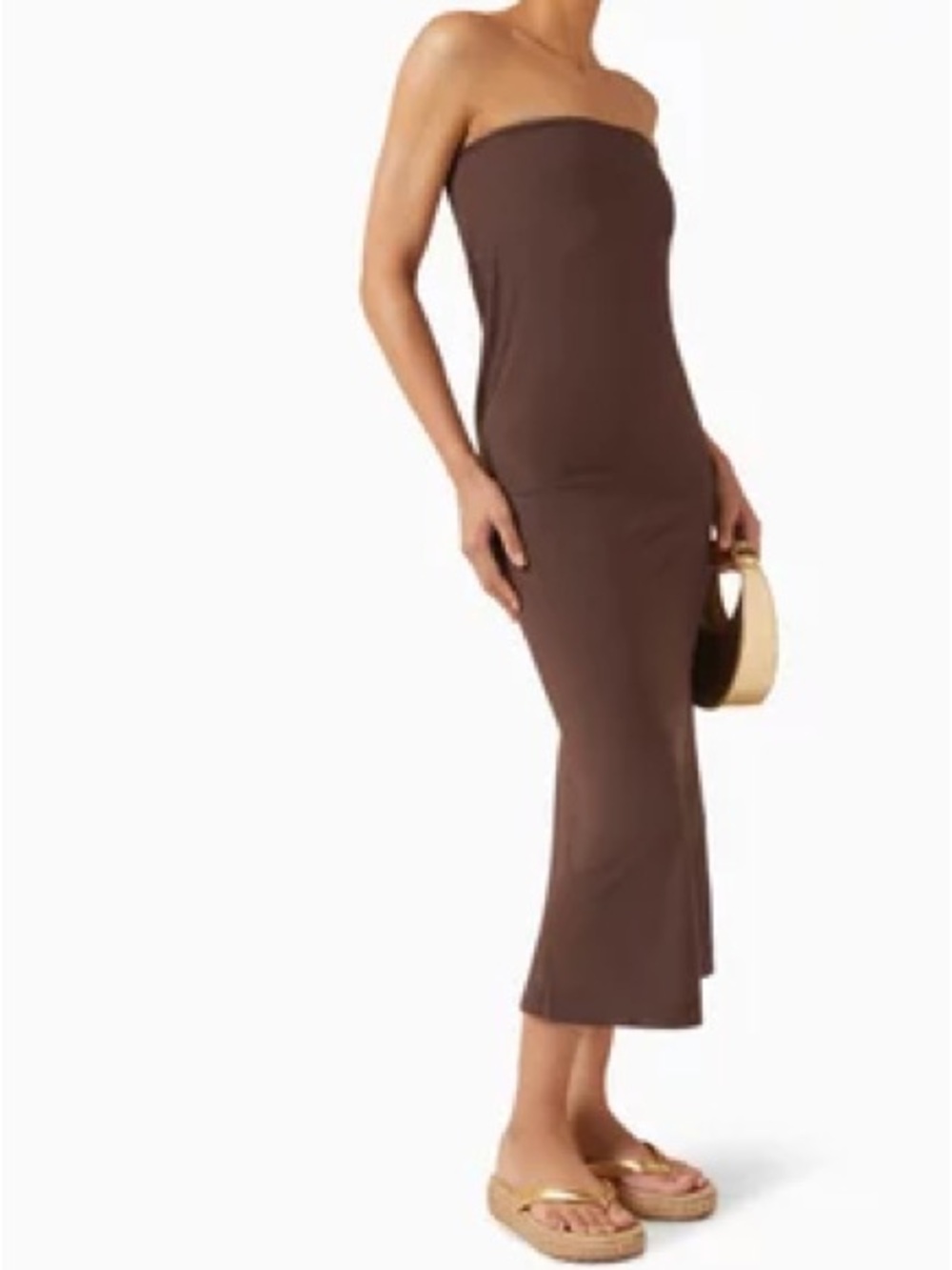 NWT Bond-eye Australia Freya Strapless brown Midi Dress or Maxi Skirt